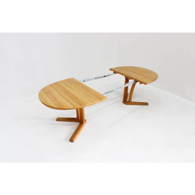Mid-Century Modern Vintage Danish Oval Extendable Dining Table from Dyrlund, 1960s For Sale - Image 3 of 9