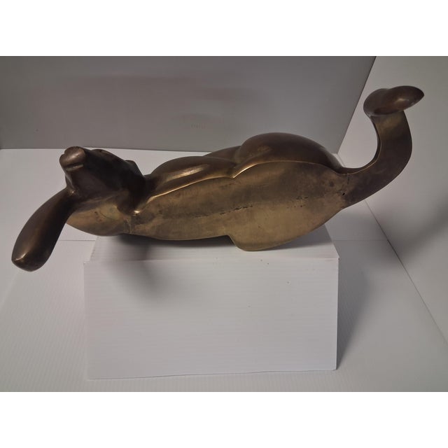 Metal Vintage 1980s Dolbi Cashier Brass Panther Statue For Sale - Image 7 of 9