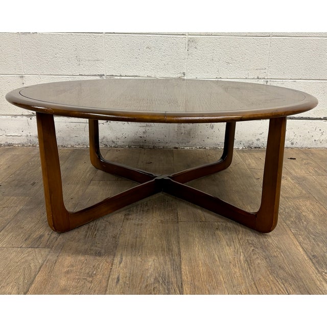 Vintage Mid Century Modern MCM Round Coffee Table For Sale - Image 10 of 16