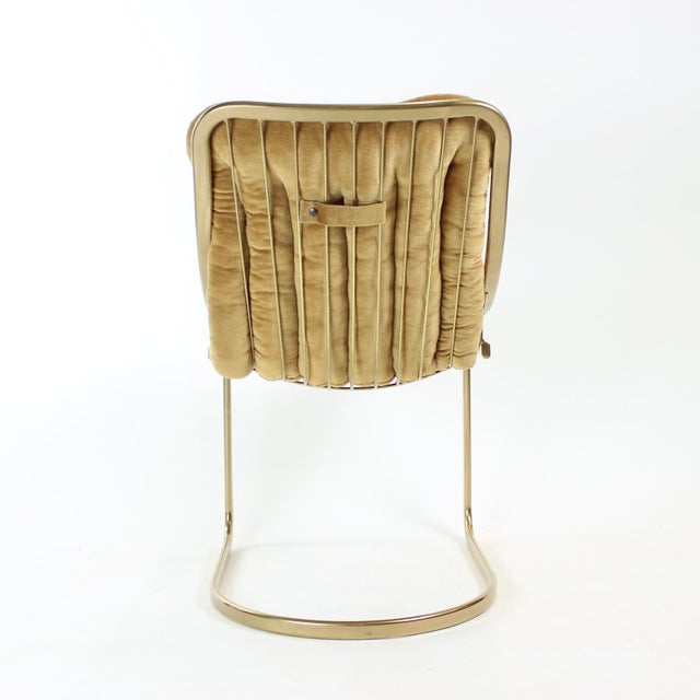 Vintage Italian Metal Chair in Gold, Italy, 1970s For Sale - Image 9 of 14
