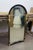 Antique Egyptian Revival Black & Gold Etched Arched Vanity Mirror Venetian 40" For Sale - Image 6 of 16