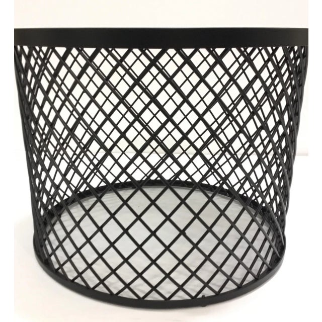 Modern Modern Iron and Mirror Cage Bunching Tables Pair For Sale - Image 3 of 5