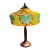 Early 20th Century Handel Co. Table Lamp With Floral Decorated Reverse Painted Glass Shade For Sale