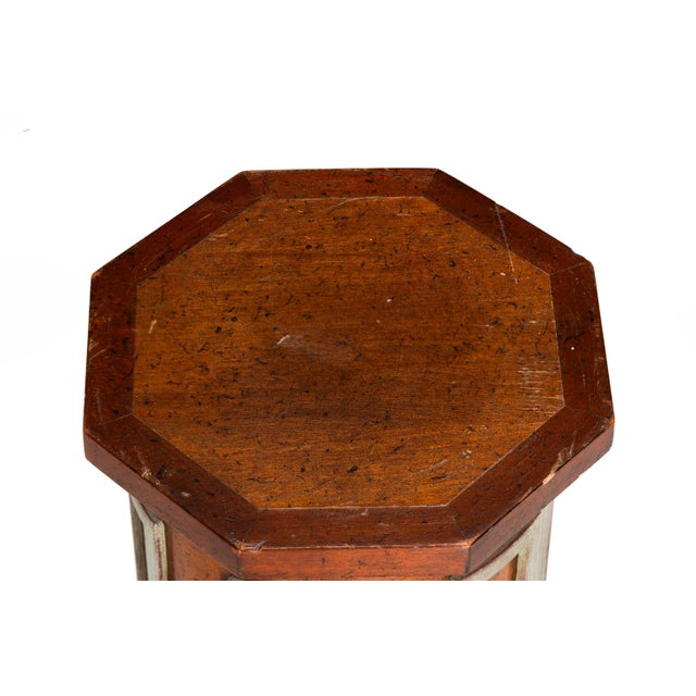 Late 20th Century Vintage Mid-Century Octagonal Short Pedestal Column For Sale - Image 5 of 11