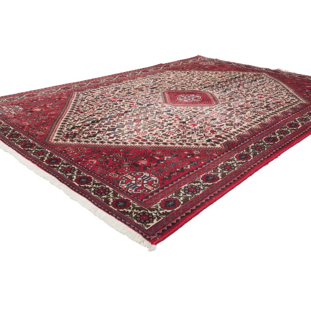 79897 Vintage Persian Afshar Rug, 05'09 x 08'03. The Nomadic Talisman: A Vintage Persian Afshar Masterpiece of Tribal...