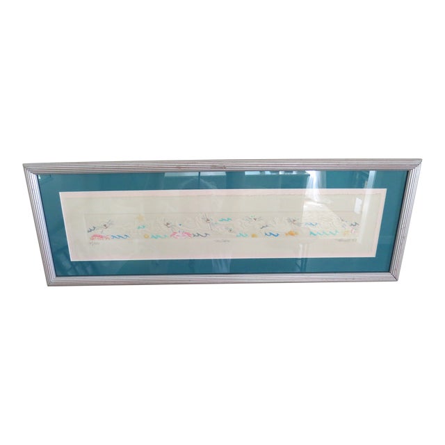 Embossed Numbered (187/350) Artist Signed Painting, "Sea Otters" 1987, Framed For Sale