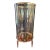 Global Views Glass Pillar Candle Holder With Chrome-Like Stand For Sale