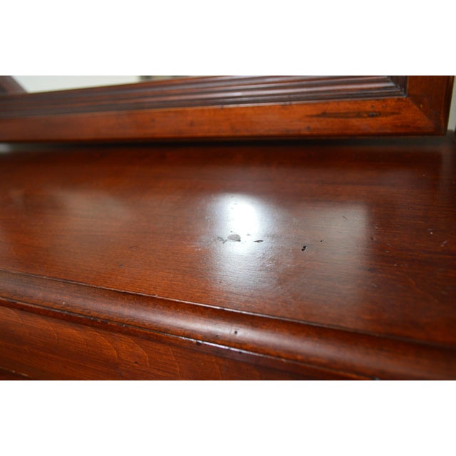Ethan Allen Chest of Drawers and Mirror Set For Sale In Philadelphia - Image 6 of 18