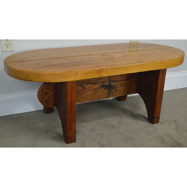 Studio Crafted Solid Oak Oval Coffee Table Chairish
