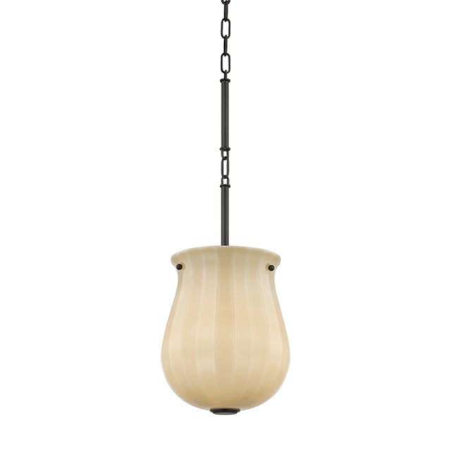 Bronze Hudson Valley Lighting Nevins 10 in. 1 Light Pendant in Distressed Bronze Finish For Sale - Image 8 of 8