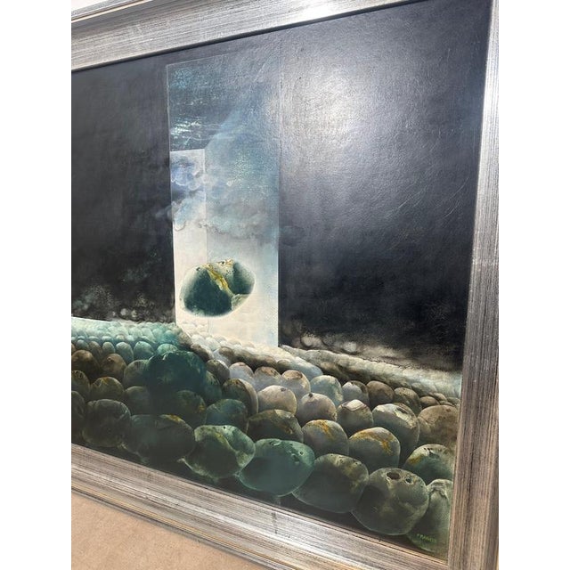 Francis, Large Surreal Landscape, Mixed Media Painting For Sale - Image 4 of 5