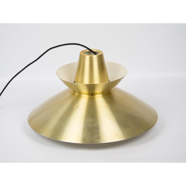 Vintage Danish Navy Pendant Lamp by Jorn Utzon for Nordisk Solar, 1947, 1940s For Sale - Image 4 of 16