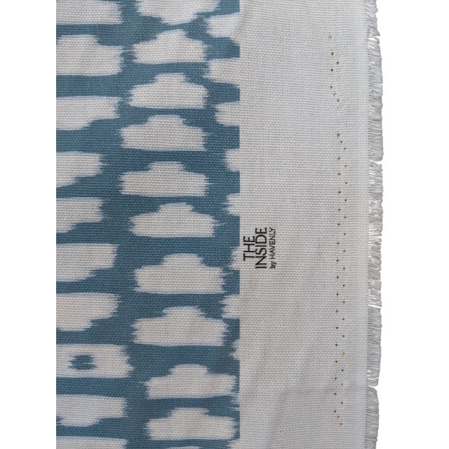 Blue Abstract Blue and White Clouds Fabric by Havenly for the Inside- 4 Yards For Sale - Image 8 of 17