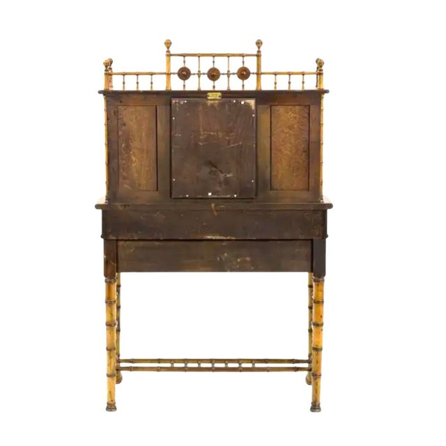 R. J. Horner American Victorian Faux Bamboo Desk For Sale In Tampa - Image 6 of 13