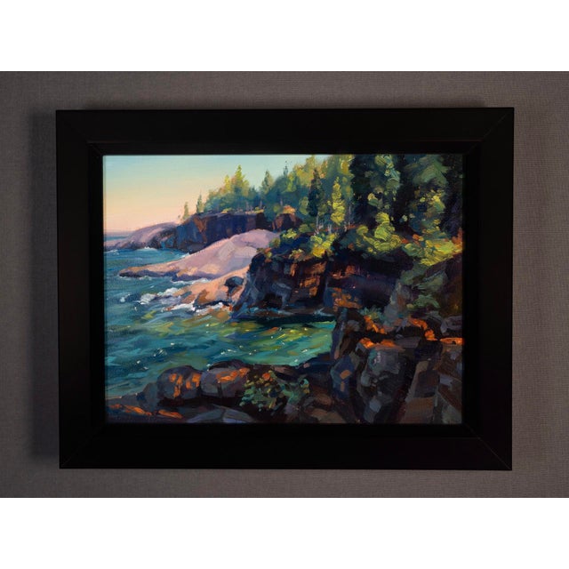 Contemporary Presque Isle (Day 108), May 30, 2024 by Primary Hughes | Oil Painting of a coastal landscape For Sale - Image 3 of 5