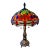 Mid 20th Century Styled After Tiffany Leaded Stained Glass Dragonfly Table Lamp For Sale