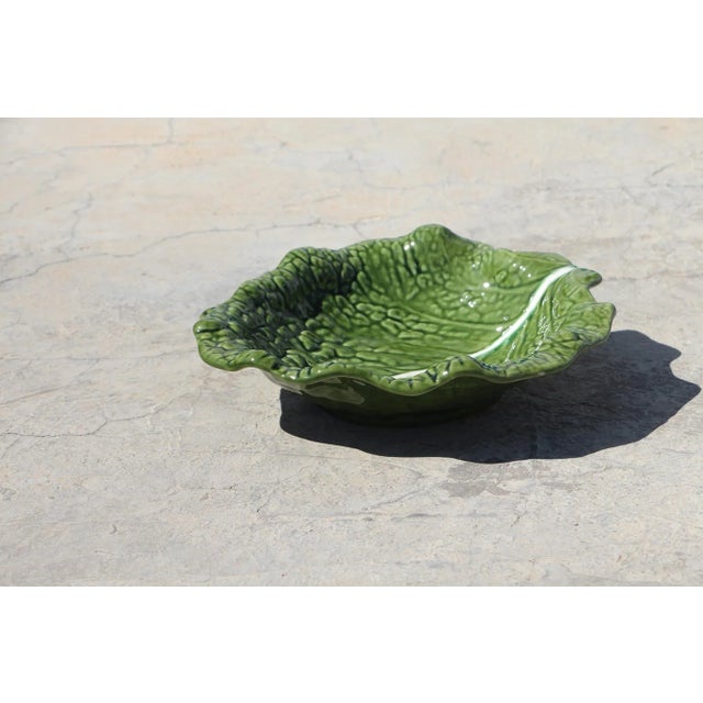 Ceramic 1950s Cabbage Fruit Bowl, Earthenware, Portuguese For Sale - Image 7 of 13