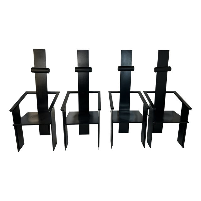 Vintage Armchairs, 1980s, Set of 4 For Sale