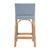 Wood Serienna 24.5 in. Seat Height Rectangular Rattan Low Back Counter Stool, Baby Blue/ Natural Rattan Frame For Sale - Image 7 of 9