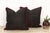 Textile Pair of Black Dotted Gujarati Mashru Pillows For Sale - Image 7 of 7