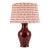 Tall Sang De Boeuf Oxblood Red Chinese Porcelain Lamp With Shade For Sale