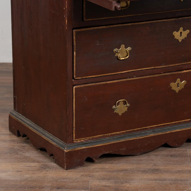 19th Century Original Painted Swedish Secretary Dated 1807 For Sale - Image 10 of 11
