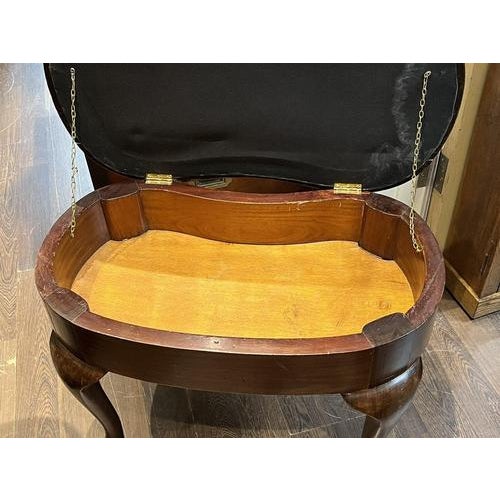 Antique Stool with New Upholstery For Sale - Image 5 of 7