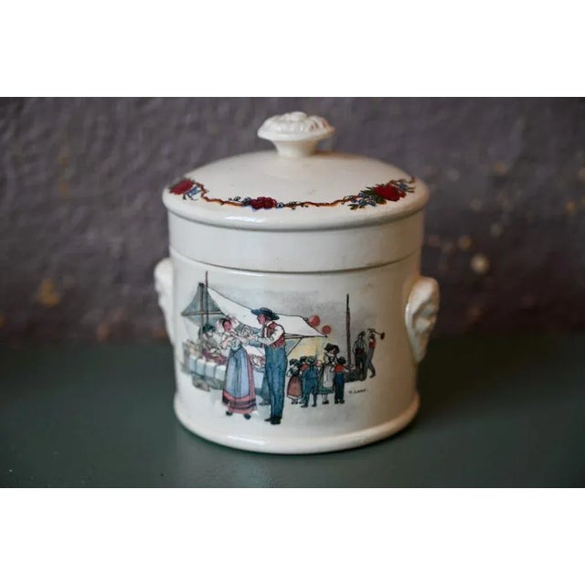Rustic Covered Pots Service Obernai from Sarreguemines, 1940s, Set of 2 For Sale - Image 3 of 7