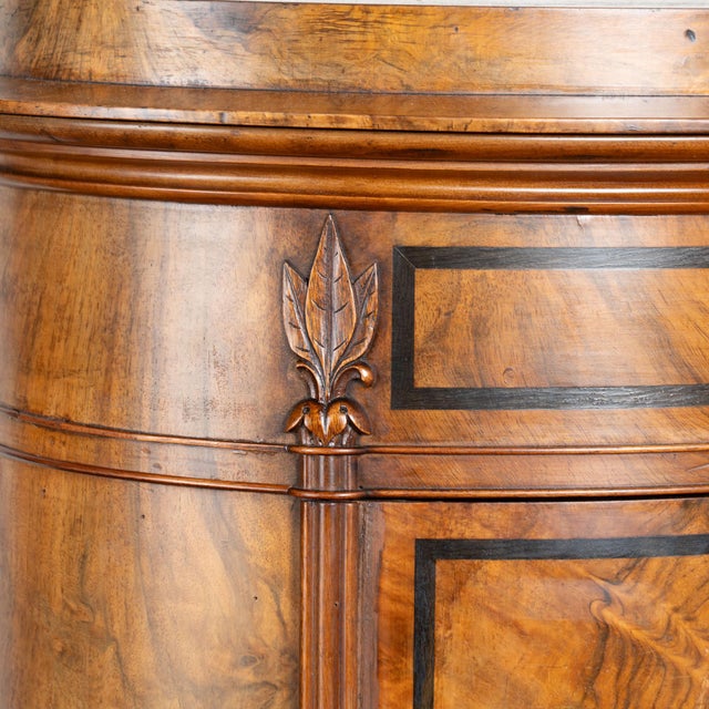 Brown 19th Century Danish Mahogany Veneer Column Cabinet With Single Door For Sale - Image 8 of 13