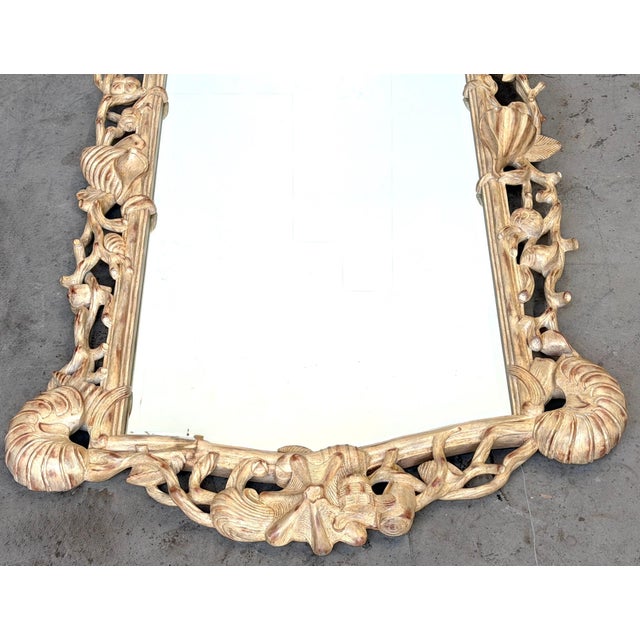 Italian Hand-Carved Grotto Shell & Coral Reef Mirror with Beveled Glass For Sale - Image 14 of 18