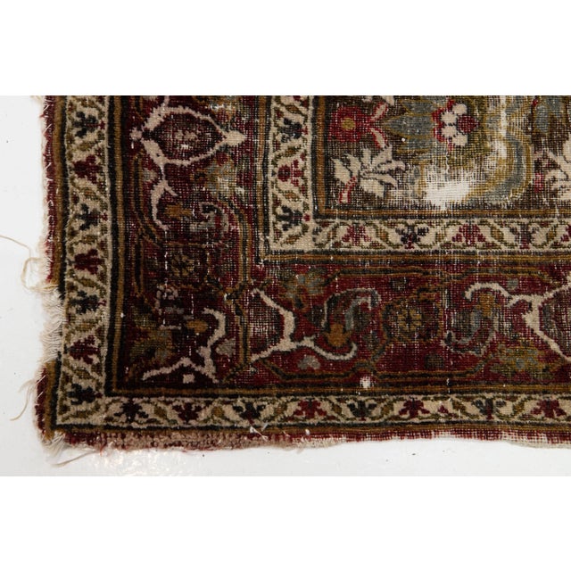 Blue 1900s Blue Antique Persian Mahal Wool Rug With Allover Pattern For Sale - Image 8 of 12