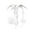 Contemporary Matthew Izzo Home Resada White Palm Spray Two Arm Tole Metal Wall Sconce For Sale - Image 3 of 5
