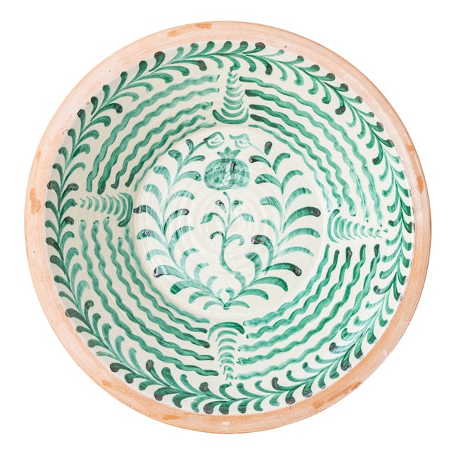 Spanish Revival Hand-Painted Ceramic Wall Bowl by Fajalauza Lebrillo for Granada Pottery, 2010s For Sale