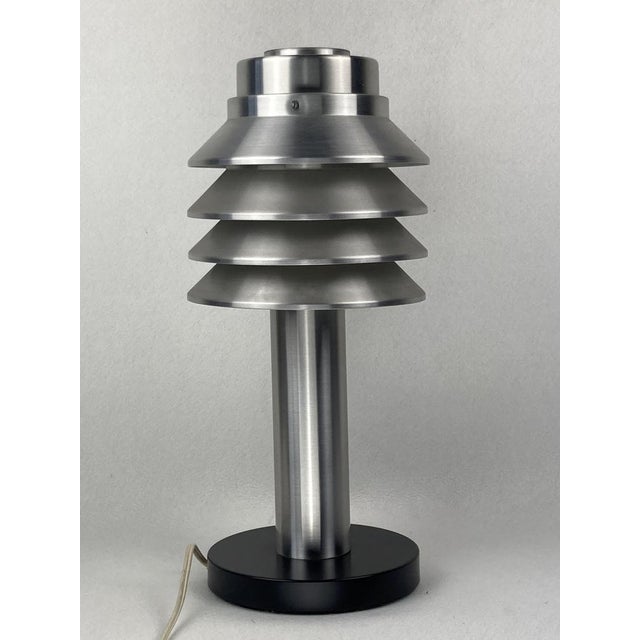Space age aluminum mushroom dome lamp by Hans Agne Jakobsson for Markaryd, Sweden 1960s. The lamp is in great vintage...
