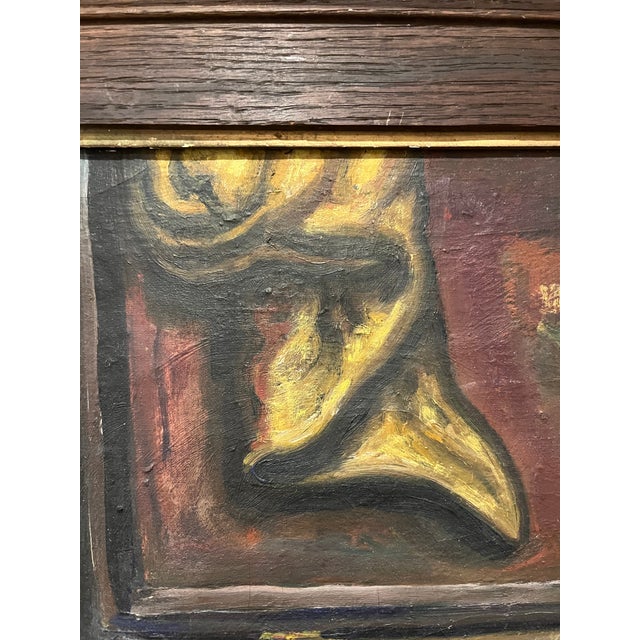 Vintage Mid Century 1950's Still Life Painting "Palette" Artist Signed New York For Sale In New York - Image 6 of 12