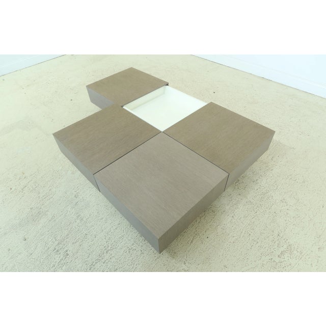 Metal Decca Bolier Square Modern Design Coffee Table For Sale - Image 7 of 9