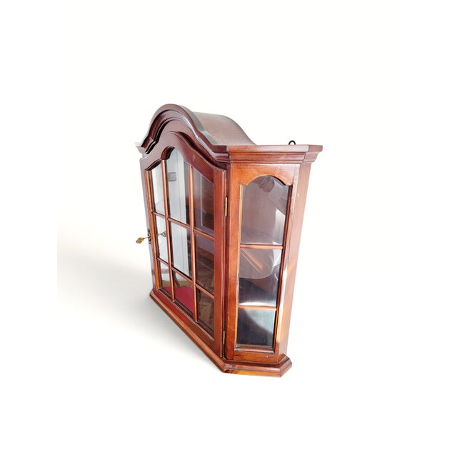 Vintage Dutch Glazed Wall Display Cabinet in Curio Vitrine, Netherlands, 1960s For Sale - Image 10 of 13