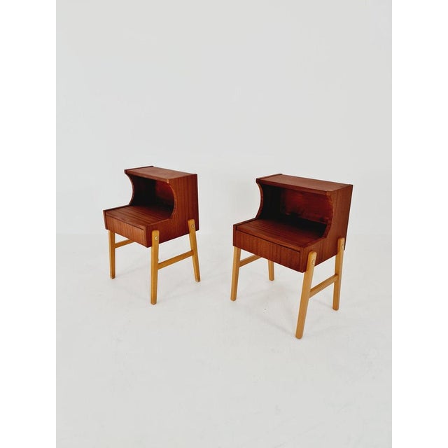 Vintage Danish Bedside Table in Mahogany, 1960s, Set of 2 For Sale - Image 11 of 11