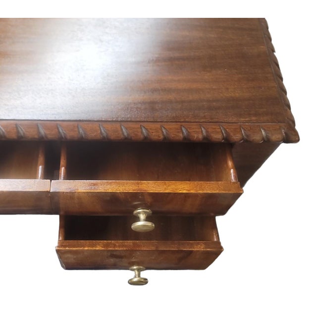 Antique Mahogany Library Desk With Leonine Legs - Refinished For Sale In Boston - Image 6 of 12