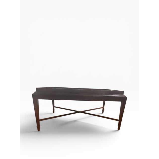 Early 20th Century Barbara Barry for Baker Mahogany Tray-Top Coffee Table For Sale - Image 9 of 18