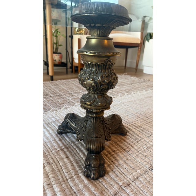 Vintage Glass Coffee Table For Sale - Image 4 of 6