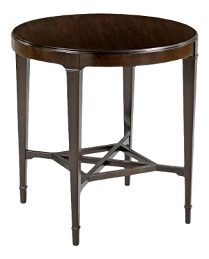 Addison Round Lamp Table in Ebony