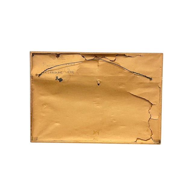 1970s Framed Abstract "Musician Series" by Lorraine Cohn, Signed Artwork For Sale - Image 9 of 12