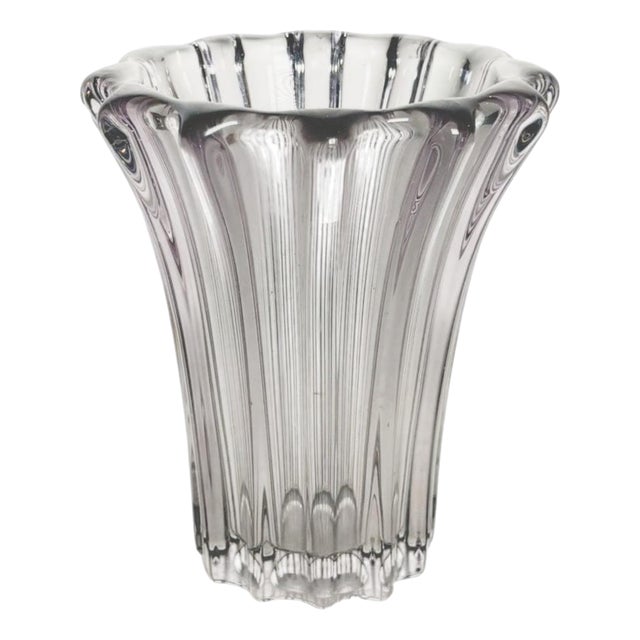 Crystal Glass Vase, France, 1970 For Sale