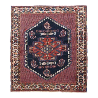 Antique Afshar Rug 3'6'' x 3'10'' For Sale