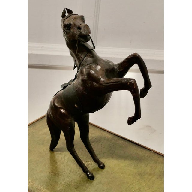 Arts and Crafts Leather Horse Model, 1880 For Sale - Image 3 of 9
