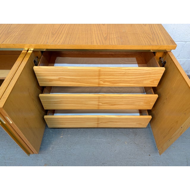 Vintage Bohemian Bamboo and Brass Dresser and Mirror Set For Sale - Image 10 of 17