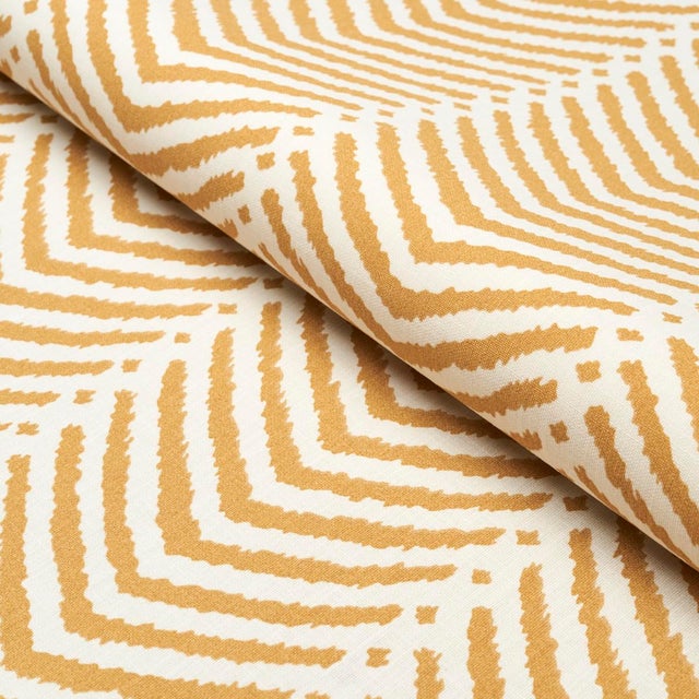 Schumacher SAMPLE - Schumacher La Jolla Indoor/Outdoor Fabric In Marigold For Sale - Image 4 of 4
