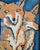 American "Evening Pair" Coyotes Modern American Folk Art Painting For Sale - Image 3 of 6