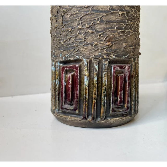 Glazed Ceramic Vase by Marian Zawadzki for Tilgmans, Sweden, 1960s For Sale - Image 4 of 8